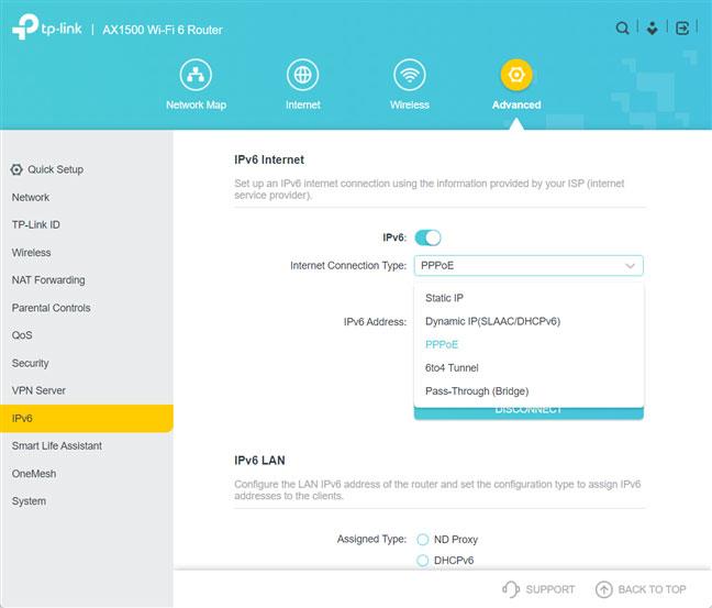 So aktivieren Sie IPv6 auf dem TP-Link WiFi 6-Router