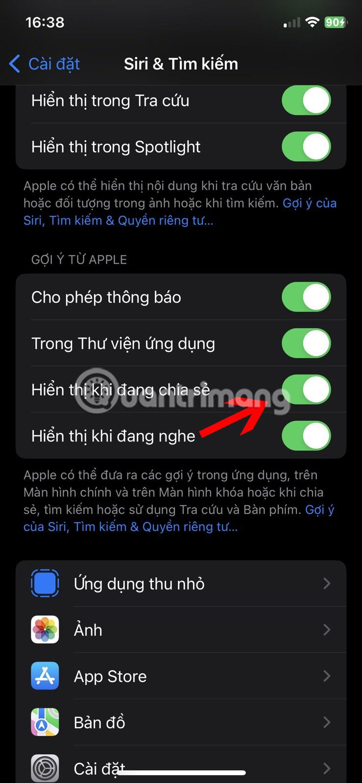 Comment désactiver les lignes de contact suggérées dans Share Sheet sur iPhone