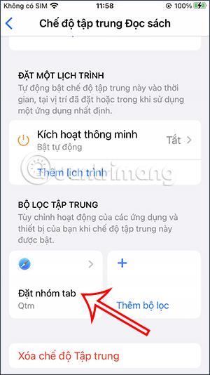 Come impostare i gruppi di schede di Safari a cui accedere in modalità Focus di iPhone