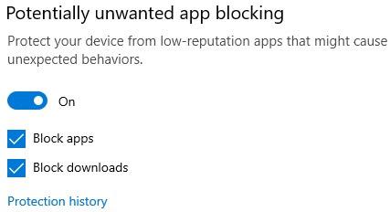 Windows 10 で PUA 保護を有効にして、望ましくない可能性のあるソフトウェアのインストールをブロックします。