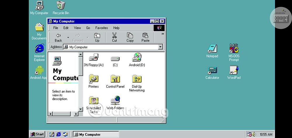 Android で Windows 98 を体験する方法