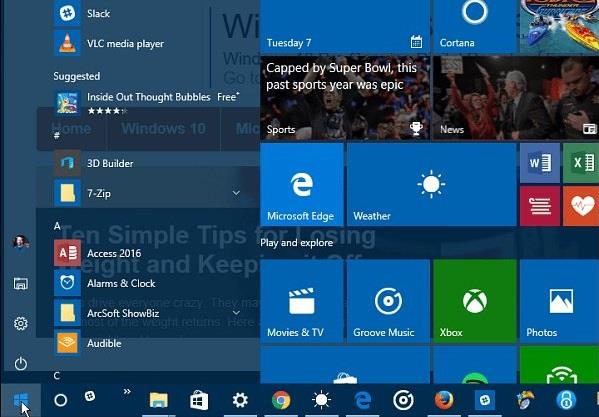 Windows 10 でスタート メニューの透明度をカスタマイズするためのヒント