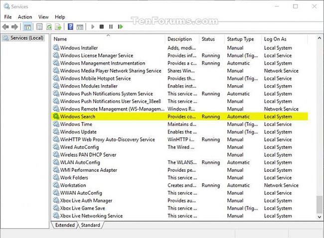 Comment modifier l'emplacement de stockage de l'index de recherche dans Windows 10