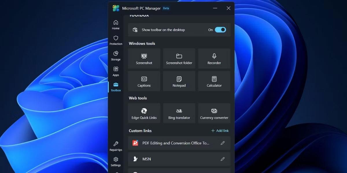 Comment utiliser Toolbox dans Microsoft PC Manager sous Windows 11