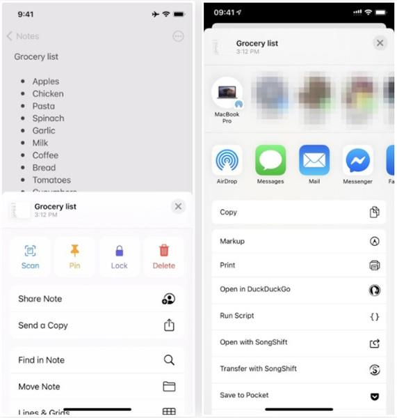 Nouvelles fonctionnalités de l'application Notes sur iOS 14