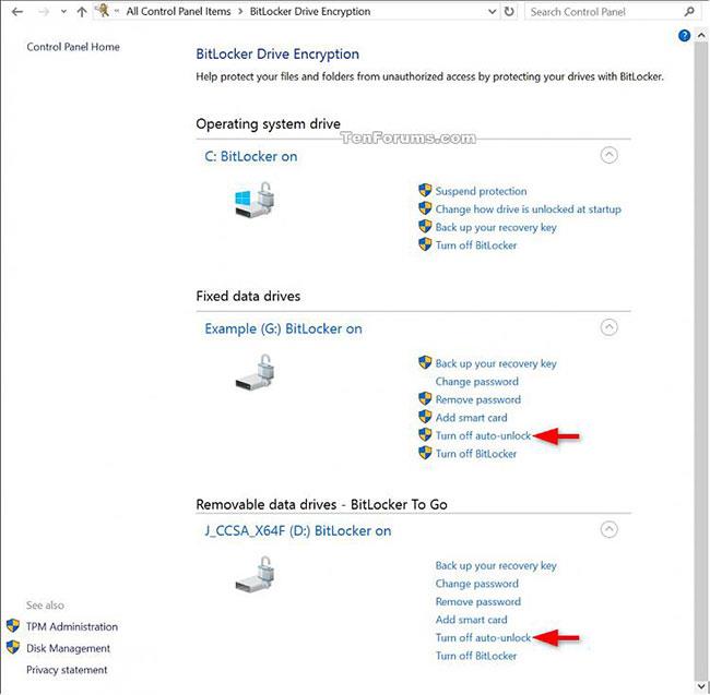 Come attivare/disattivare lo sblocco automatico per le unità BitLocker in Windows 10