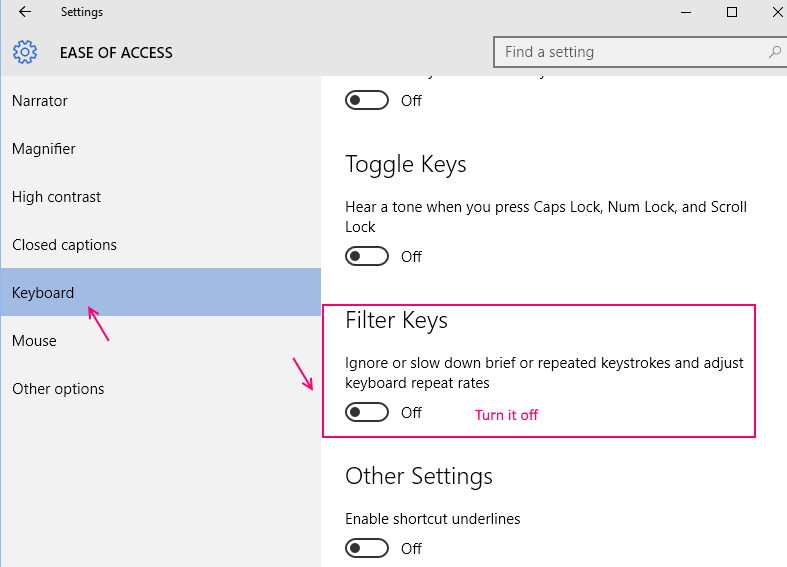 Il tasto Backspace su Windows 10 può eliminare solo 1 carattere, ecco come correggere l'errore