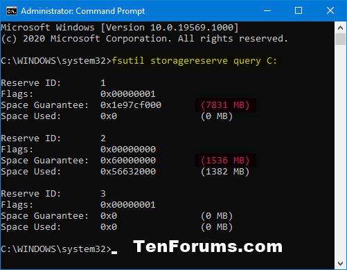 Comment vérifier la capacité de stockage réservée dans Windows 10