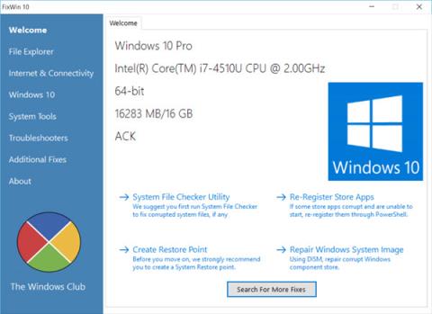 FixWin을 사용하여 단 한 번의 클릭으로 Windows 10 오류 수정