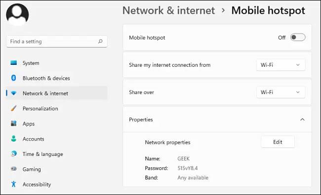 Come creare un hotspot mobile su Windows 11