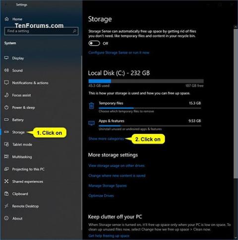 Comment vérifier la capacité de stockage réservée dans Windows 10