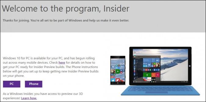 Come partecipare a Windows Insider per provare le ultime versioni di Windows 10