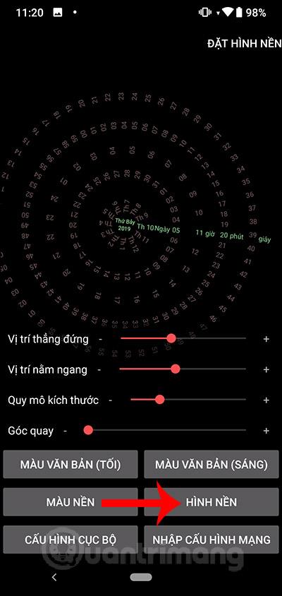 Как установить динамические обои часов для Android