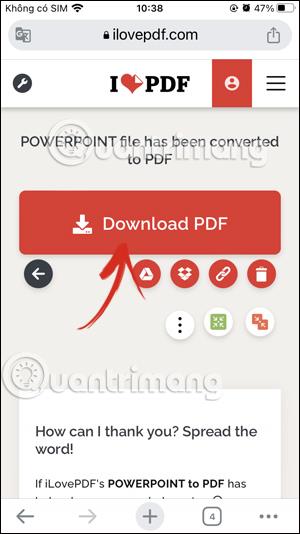 如何在 iPhone 上將 PowerPoint 轉換為 PDF