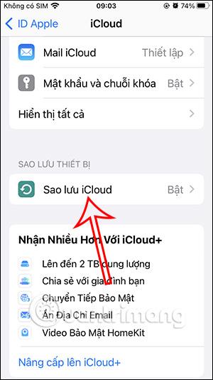 Comment désactiver la sauvegarde automatique iCloud sur iPhone