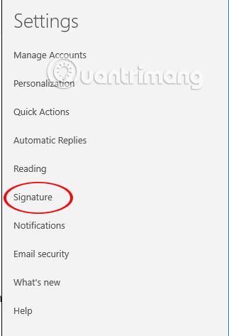 Come cambiare la firma su Mail Windows 10