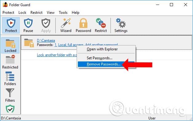 Folder Guard を使用してフォルダーのパスワードを設定する方法