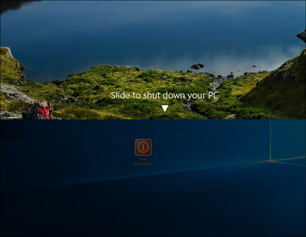 Windows 10 컴퓨터에서 슬라이드하여 종료 바로가기를 만드는 방법