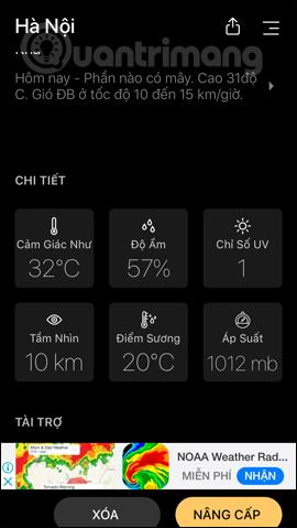 So verwenden Sie Today Weather, um Wettervorhersagen anzuzeigen