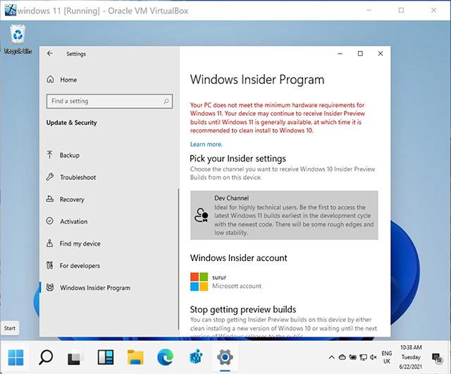 So laden Sie Windows 11 Dev-Builds herunter, falls Ihr PC die Mindesthardwareanforderungen nicht erfüllt