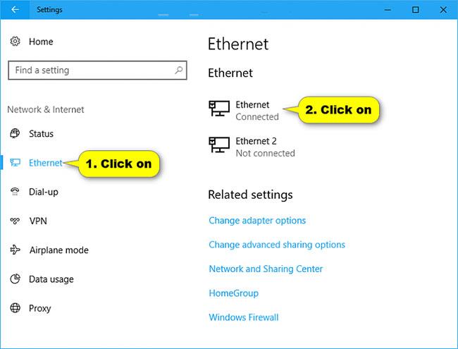 Как включить/отключить функцию измерения соединения Ethernet в Windows 10