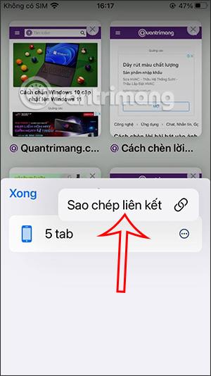 Comment copier l'intégralité du lien sur Safari iPhone