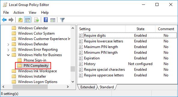 Comment personnaliser la limite de caractères PIN de Windows 10