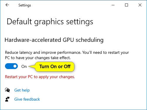 在 Windows 10 關閉/開啟硬體加速 GPU 排程功能