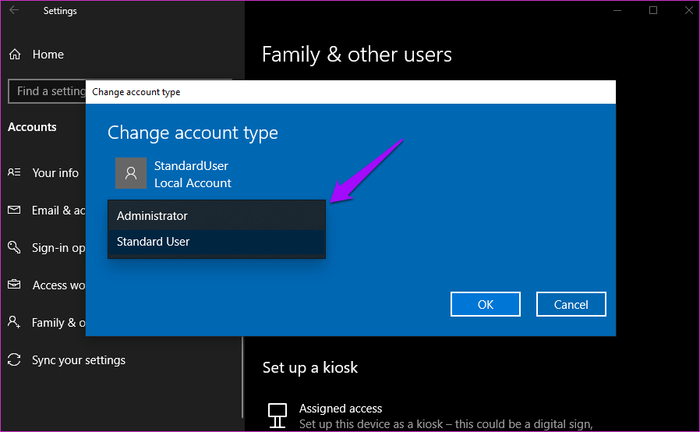 Differenza tra account standard e account amministratore su Windows 10