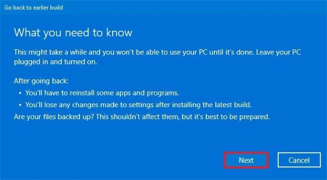 Windows 10 アップデートを削除して古い Windows バージョンに戻す方法