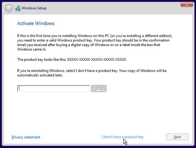 Come installare e utilizzare Windows 10 senza codice Product Key