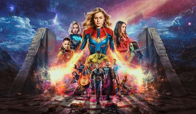 Hochauflösendes Captain Marvel-Hintergrundbildset für Computer