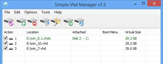 Instructions complètes sur l'utilisation de Simple VHD Manager