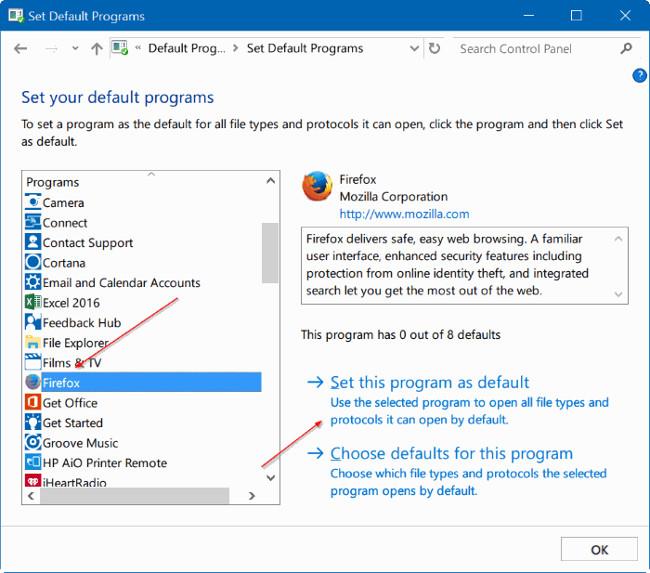 Correggi rapidamente l'errore di non poter modificare l'applicazione o il browser predefinito su Windows 10