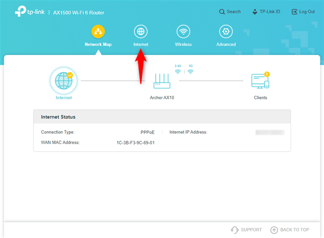 Come configurare la connessione PPPoE sul router TP-Link WiFi 6