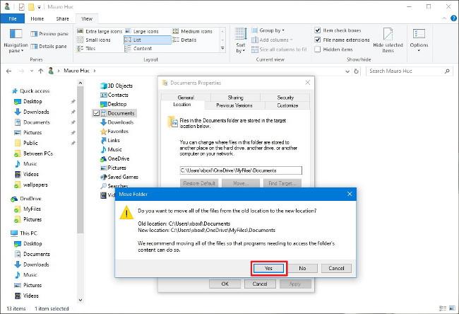 Synchroniser le bureau, les documents,... sur Windows 10 avec OneDrive