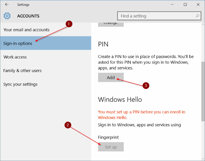 Come accedere a Windows 10 con l'impronta digitale