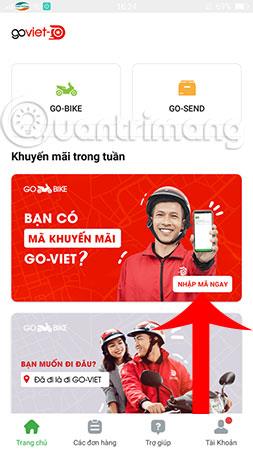 Comment saisir le code promotionnel sur Go Viet