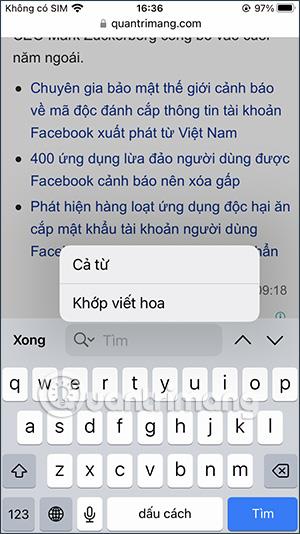 如何在 iPhone Safari 上快速找到單字