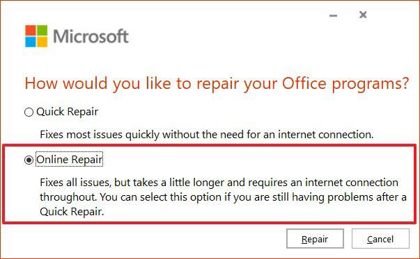 Windows 10에서 Office를 업데이트할 때 오류 30088-26을 수정하는 방법
