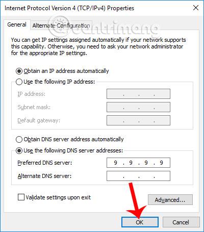 如何變更 Quad9 DNS 以封鎖惡意域