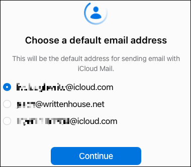 Anweisungen zum Einrichten einer benutzerdefinierten E-Mail-Domäne in iCloud