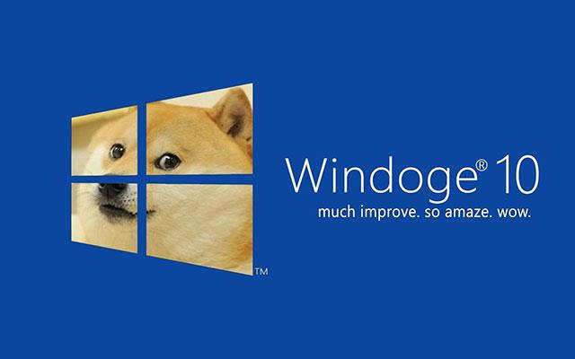 Sfondo di Doge Windows, meme di Doge Windows 11, sfondo di Doge