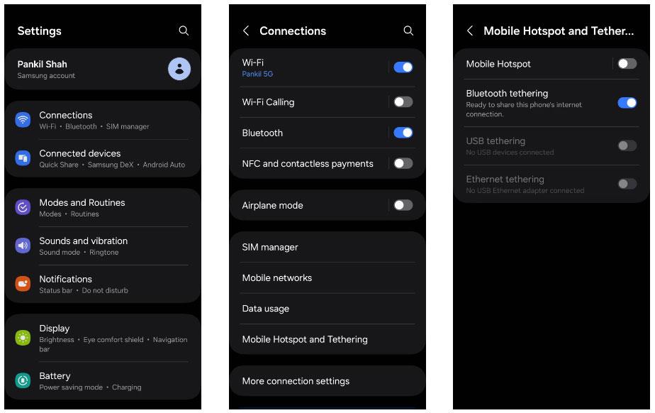 Comment partager Internet à l'aide du partage de connexion Bluetooth entre deux appareils Android