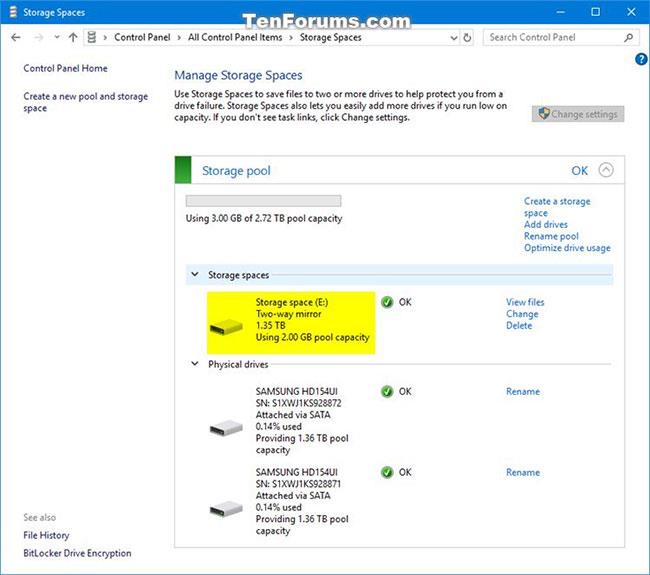 如何在 Windows 10 中建立新的池和儲存空間