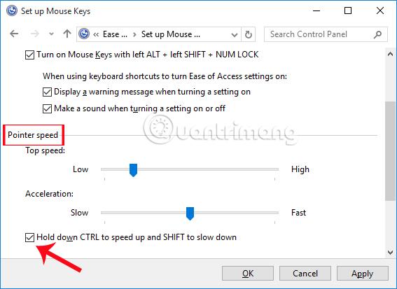 Comment activer la fonctionnalité des touches de la souris dans Windows 10