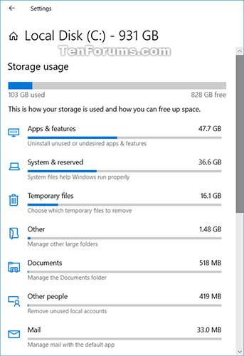 Come visualizzare l'utilizzo della memoria delle unità in Windows 10