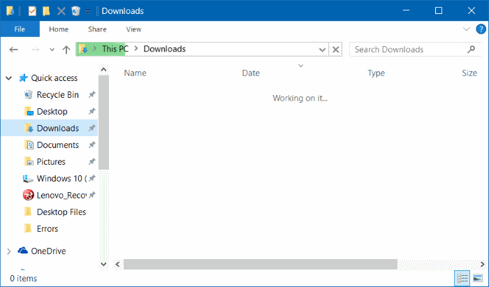 Beheben Sie den Fehler, dass der Download-Ordner unter Windows 10 zu langsam geöffnet wird