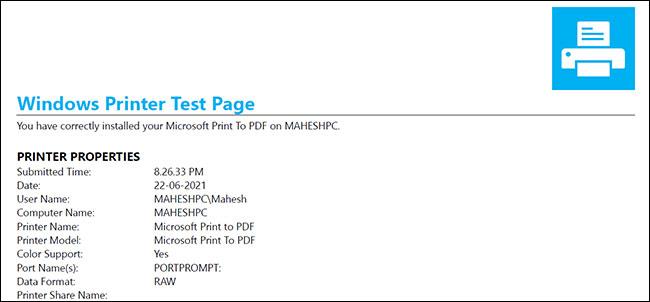 Comment imprimer une page de test, tester l'imprimante sous Windows 10