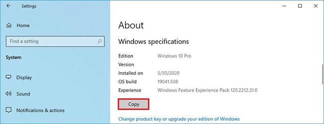 Come copiare e incollare le specifiche hardware su Windows 10